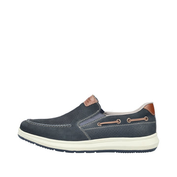 Mens Rieker 16968 Blue Flats - Blue