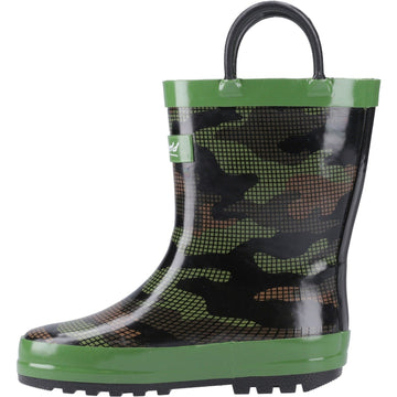 Kids Cotswold Puddle Waterproof Wellingtons - Camouflage