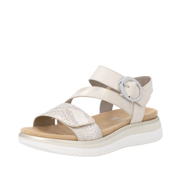 Womens Remonte D1J64 Metallic Wedge Sandal - Metallic