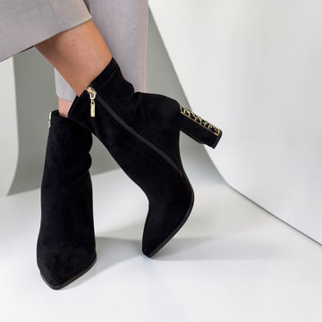 Womens Kate Appleby Lonstowe Stretch Ankle Boots - Schwarz Suede