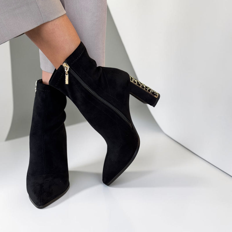 Womens Kate Appleby Lonstowe Stretch Ankle Boots - Schwarz Suede