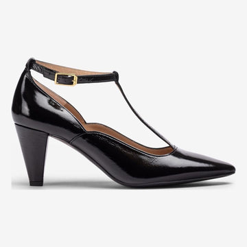Womens Unisa Latte Court Shoes - Black