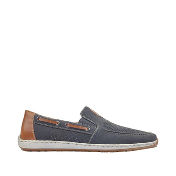 Mens Rieker 08866 Blue Flats - Blue