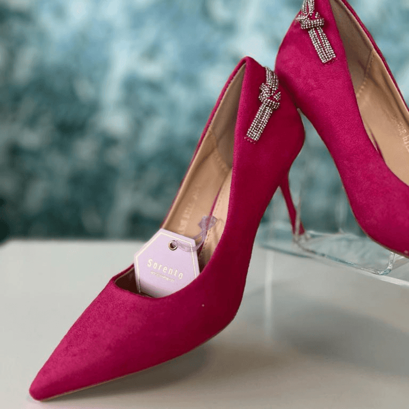 Womens Sorento Manor Hill Diamante High Heels - Strong Pink