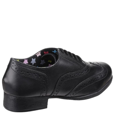 Girls Hush Puppies Kada Senior School Shoes - Black