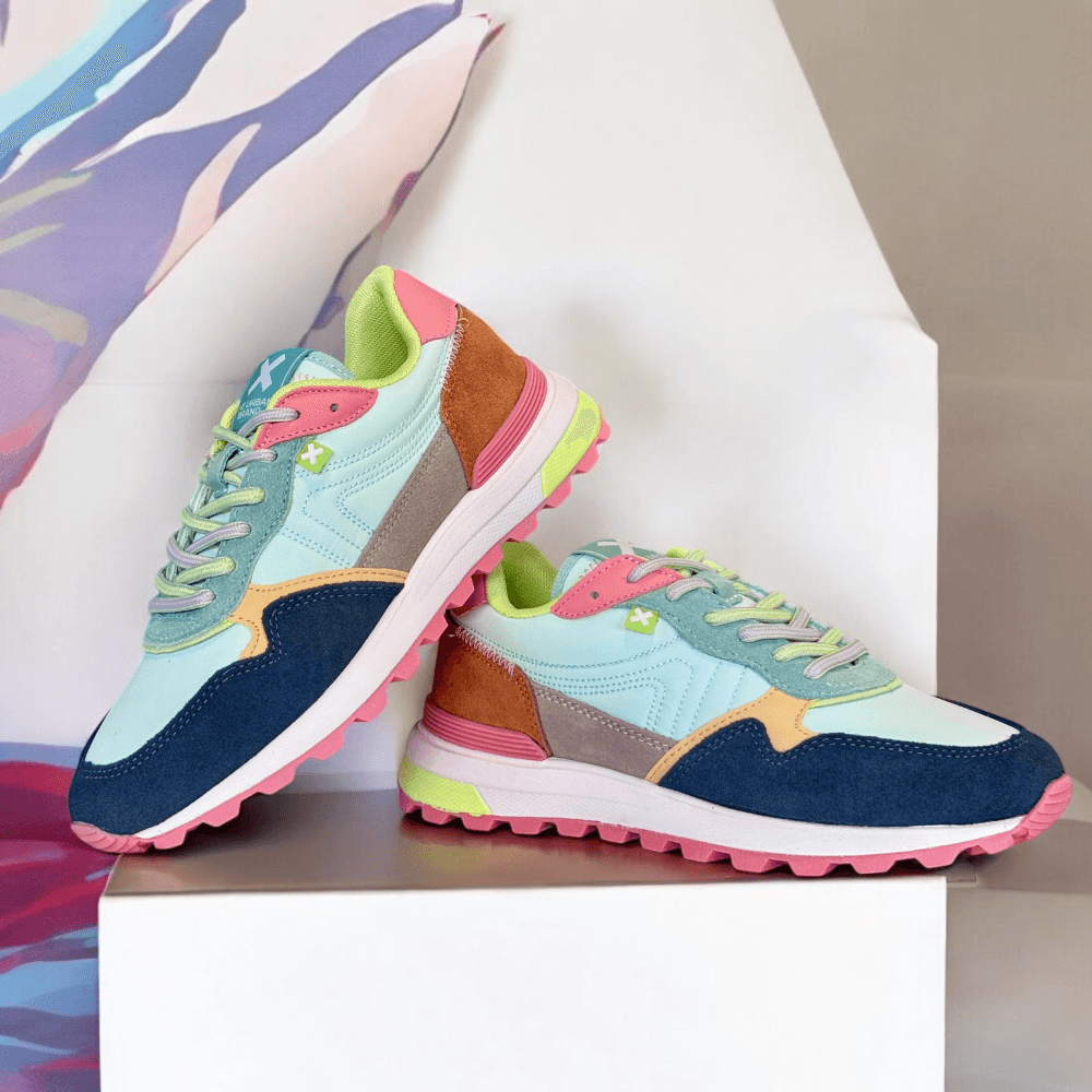Womens Xti Multi Coloured Laced Trainer
