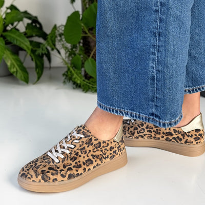 Womens Remonte D2C06 Animal Print Trainers - Animal Print