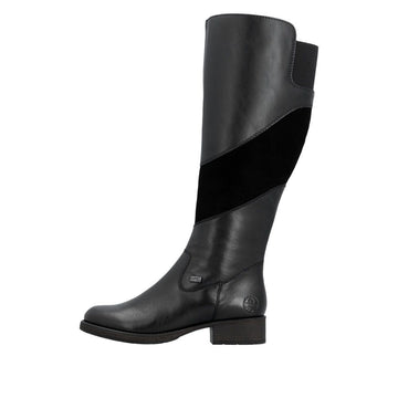 Womens Rieker Z9566 Black Long Boots - Black
