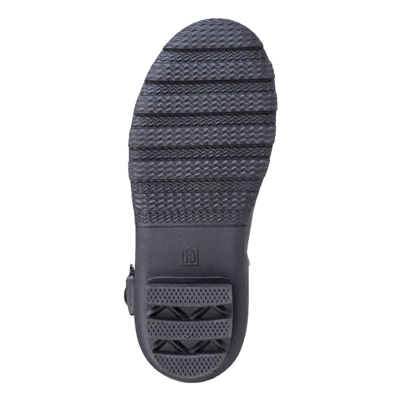 Kids Cotswold Fairweather Black Waterproof Wellingtons - Black