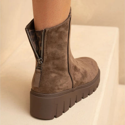 Womens Lunar Kenzie Taupe Ankle Boots - Taupe