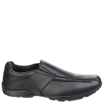 Boys Hush Puppies Bespoke Black Senior School Shoes - Black