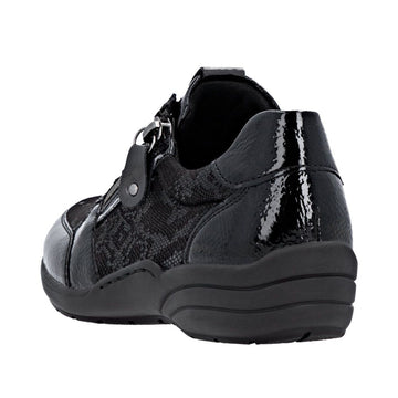 Womens Remonte R7637 Black Trainers - Black