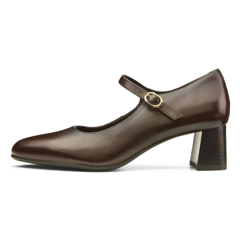 Womens Ara 52406 Audrey Block Heels - Chocolate Brown