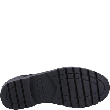 Girls Hush Puppies Jayne Senior School Shoes - Black