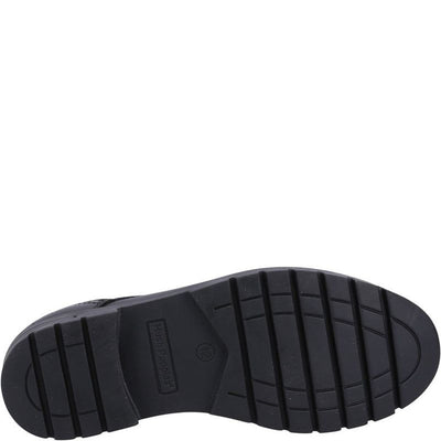 Girls Hush Puppies Jayne Senior School Shoes - Black