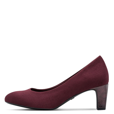 Womens Tamaris 22418 Block Heels - Burgundy Comb