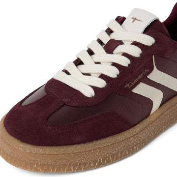 Womens Tamaris 23723 Laced Trainers - Bordeaux Metallic