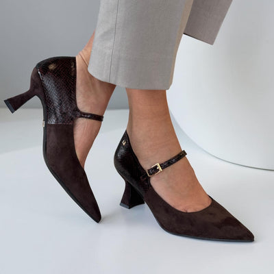 Womens Una Healy This Is Real Block Heels - Choco Cobra