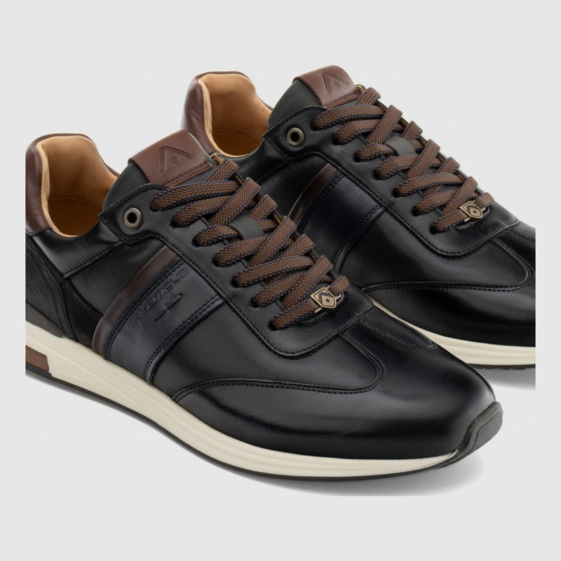 Mens Ambitious SLOW Panel Black Trainers - Black