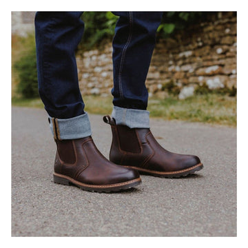 Mens Cotswold Leafield Chelsea Boots - Brown
