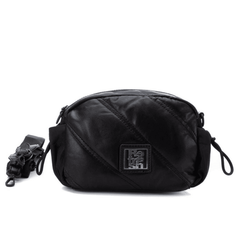 Refresh 183222 Quilted Crossbody Bag - Black