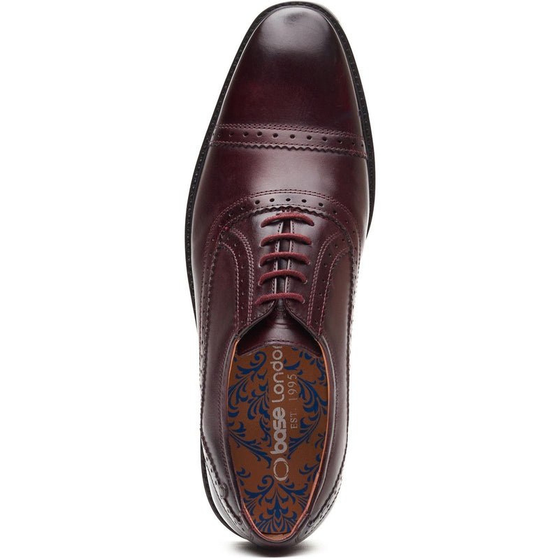 Mens Base London Ascot Formal Lace-up Shoes - Bordo
