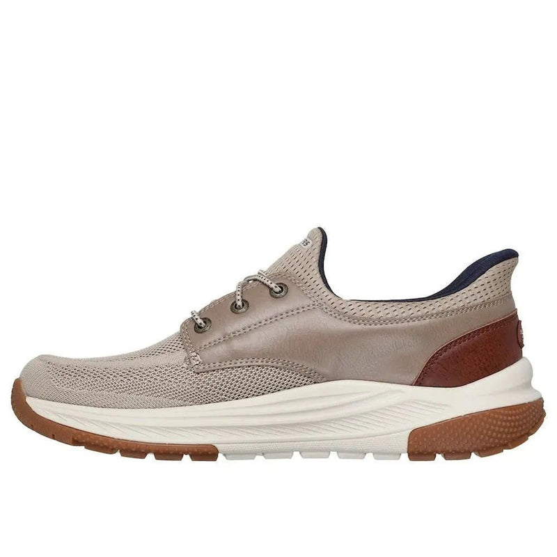 Mens Skechers 205467 Mereo-Alden Slip-Ins Trainers - Taupe