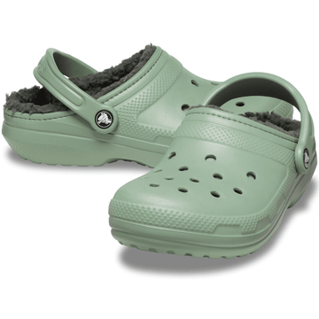 Mens Crocs Classic Lined Crocs - Moss Green