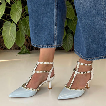 Womens Sorento Tinakilly Rockstud T-Bar Heels - Sky