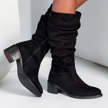 Womens Rieker 74192 Long Slouch Boots - Black