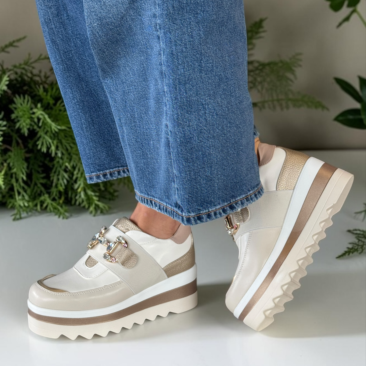 Womens Kate Appleby Disley Gold Platform Shoes