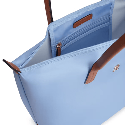 Womens Tommy Hilfiger Monogram Contrast Handle Tote Bag - Well Water
