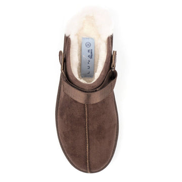 Womens Lunar Odessa Slippers - Dark Brown