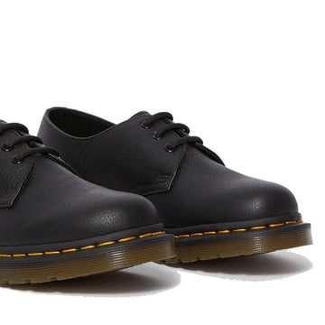 Girls Dr Martens 1461 Virginia Black Lace Up Shoes - Black