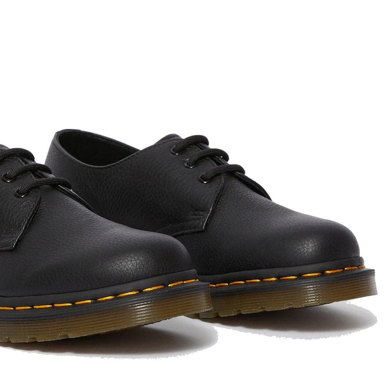Girls Dr Martens 1461 Virginia Black Lace Up Shoes - Black