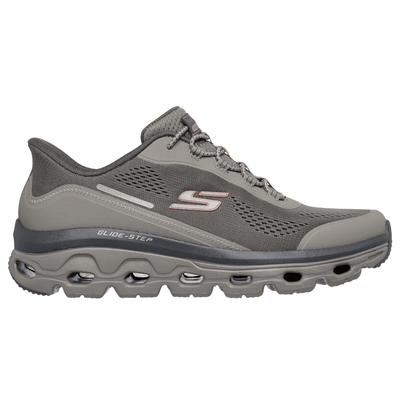 Mens Skechers Slip Ins Glide Step Sole Trainers - Taupe