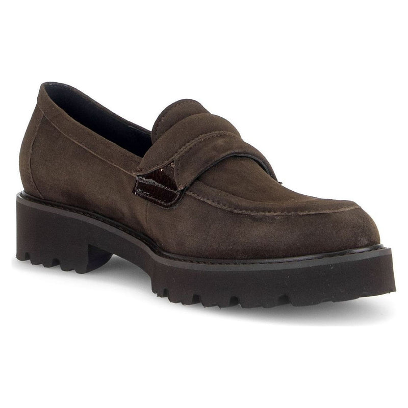 Womens Gabor 4013 Loafers - Dark Brown