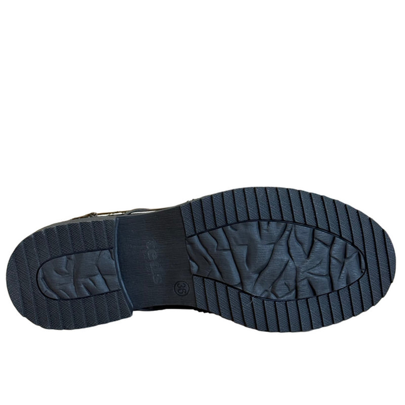 Girls Teds Pomona Brogue School Shoes - Black Patent