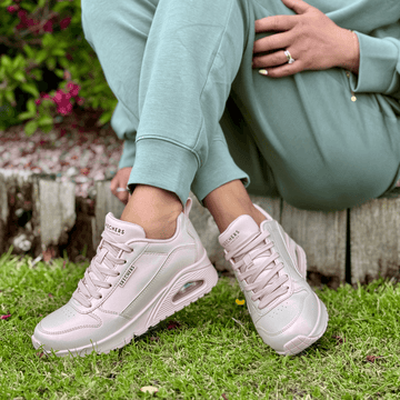 Womens Skechers Uno Galactic Gal Trainers - Light Pink