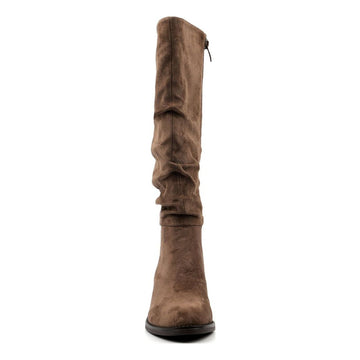 Womens Lunar Kristen Scrunch Long Boots - Taupe