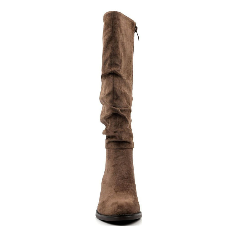 Womens Lunar Kristen Scrunch Long Boots - Taupe