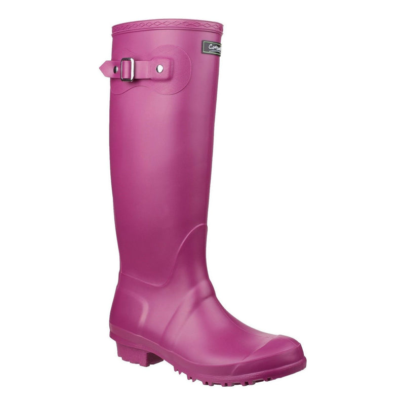 Womens Cotswold Sandringham Waterproof Wellingtons - Berry