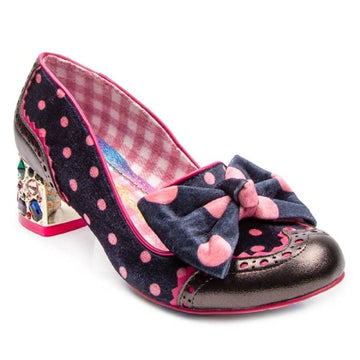 Womens Irregular Choice Potluck - Navy Pink