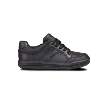 Junior Boys Geox Arzach Black School Shoes - Black