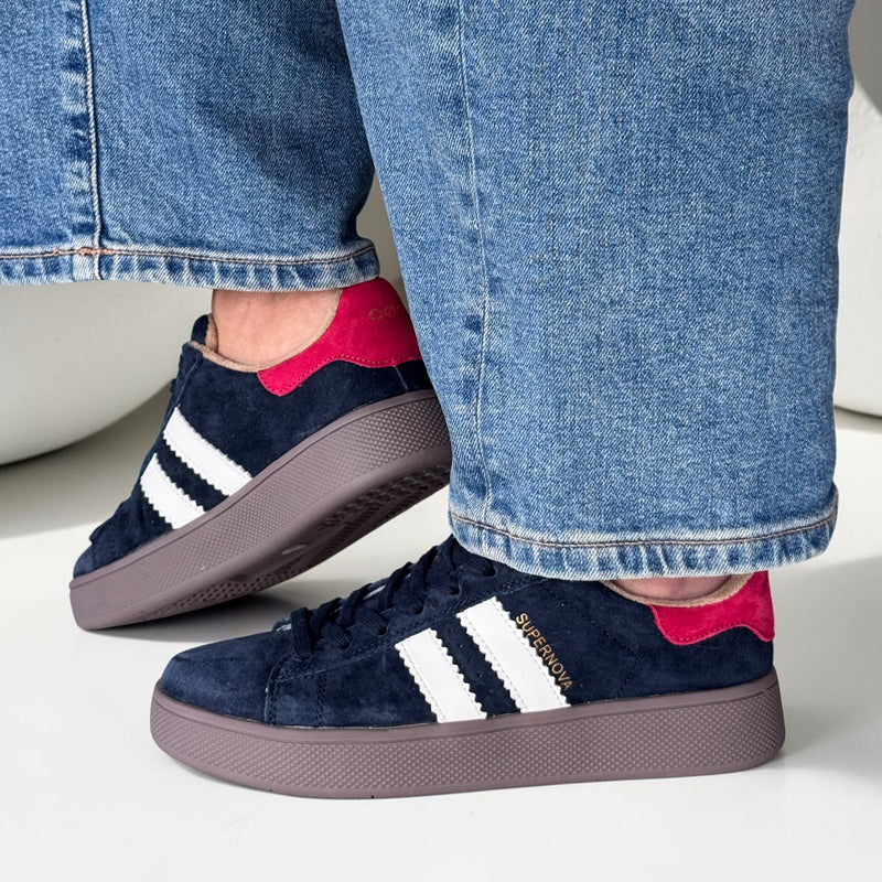 Womens Drilleys Thirty Four Trainers - Cobalt