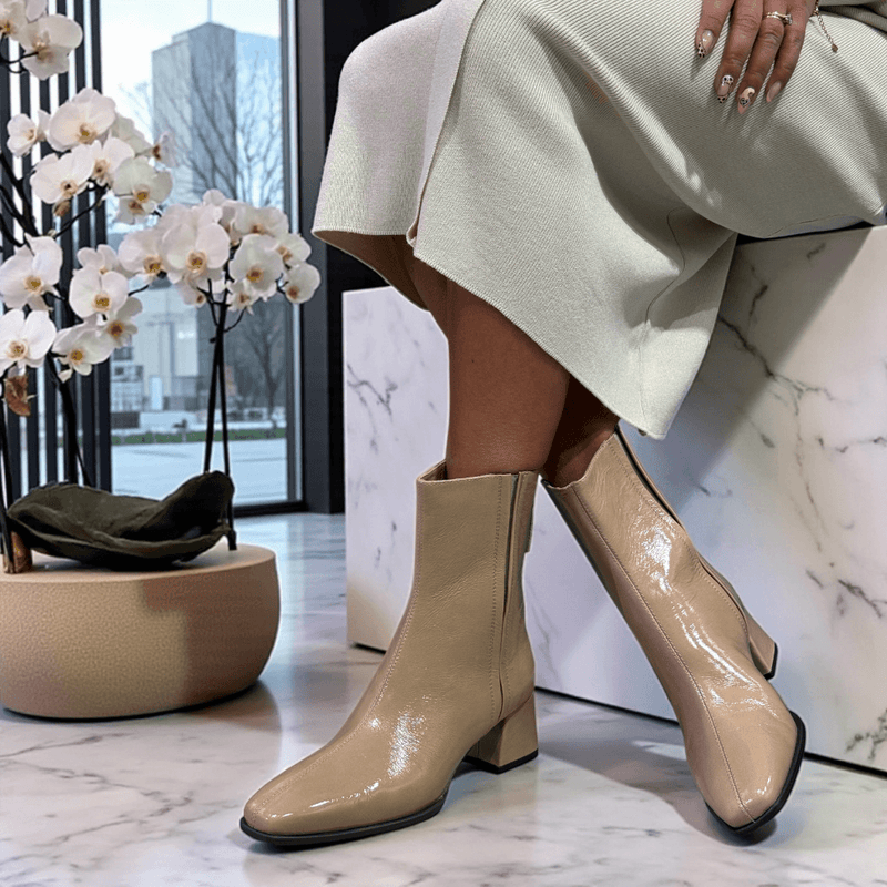 Womens Unisa Lucas Zip Back Heeled Ankle Boots