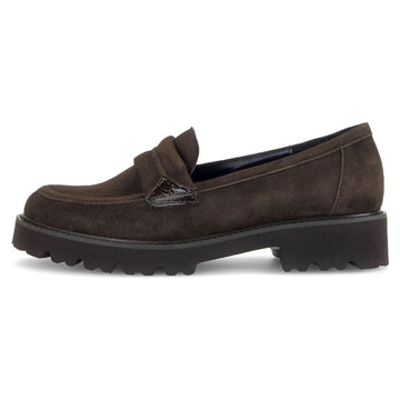 Womens Gabor 4013 Loafers - Dark Brown
