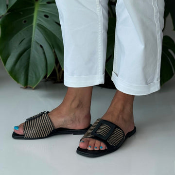 Womens Refresh 175029 Black Sliders - Black