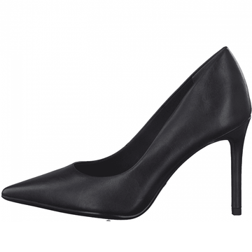 Womens Tamaris Ladies Black Matt Court Shoe - Black