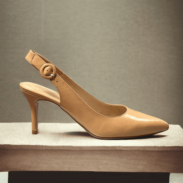 Womens Unisa Pointed Toe Slingback - Tan - Nude